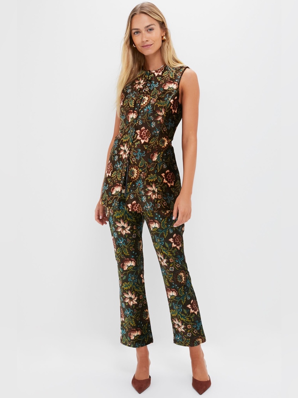 Tuckernuck Olive Floral Cropped Pants